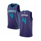 Men's Nike Jordan Charlotte Hornets #4 Devonte Graham Swingman Purple NBA Jersey Statement Edition