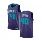 Men's Nike Jordan Charlotte Hornets #40 Cody Zeller Swingman Purple NBA Jersey Statement Edition