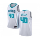 Men's Nike Jordan Charlotte Hornets #40 Cody Zeller Swingman White NBA Jersey - Association Edition