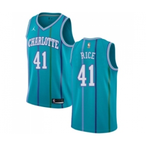 Men's Nike Jordan Charlotte Hornets #41 Glen Rice Swingman Aqua Hardwood Classics NBA Jersey