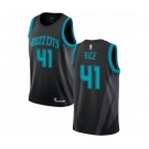 Men's Nike Jordan Charlotte Hornets #41 Glen Rice Swingman Black NBA Jersey - 2018-19 City Edition