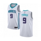 Men's Nike Jordan Charlotte Hornets #9 Tony Parker Authentic White NBA Jersey - Association Edition