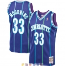 Mitchell And Ness Hornets #33 Alonzo Mourning Purple Throwback Stitched NBA Jersey