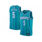 Nike Charlotte Hornets #5 Nicolas Batum Aqua NBA Jordan Swingman Hardwood Classics Jersey