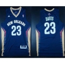 nba new orleans hornets #23 anthony davis blue[revolution 30 swingman]