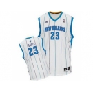 nba new orleans hornets #23 anthony davis white(stripe)