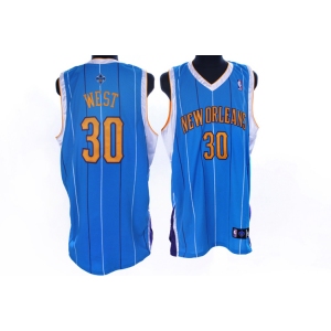 nba new orleans hornets #30 west blue(stripe)