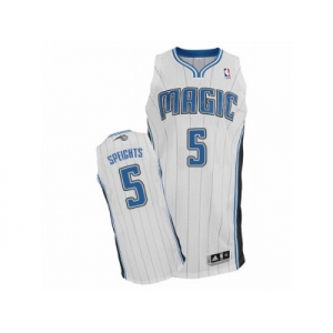 Men Adidas Orlando Magic #5 Marreese Speights Authentic White Home NBA Jersey
