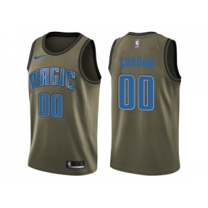 Men Nike Orlando Magic #00 Aaron Gordon Green Salute to Service NBA Swingman Jersey