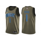 Men Nike Orlando Magic #1 Jonathan Isaac Green Salute to Service NBA Swingman Jersey