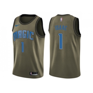 Men Nike Orlando Magic #1 Jonathan Isaac Green Salute to Service NBA Swingman Jersey