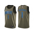 Men Nike Orlando Magic #1 Penny Hardaway Green Salute to Service NBA Swingman Jersey