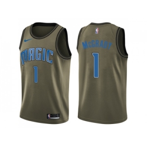 Men Nike Orlando Magic #1 Tracy Mcgrady Green Salute to Service NBA Swingman Jersey