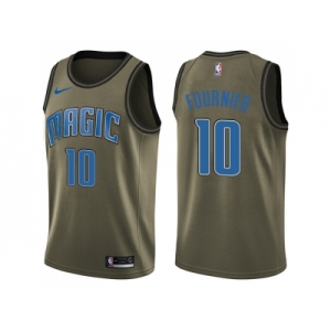 Men Nike Orlando Magic #10 Evan Fournier Green Salute to Service NBA Swingman Jersey