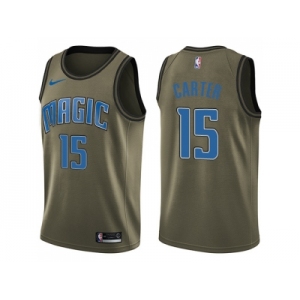 Men Nike Orlando Magic #15 Vince Carter Green Salute to Service NBA Swingman Jersey