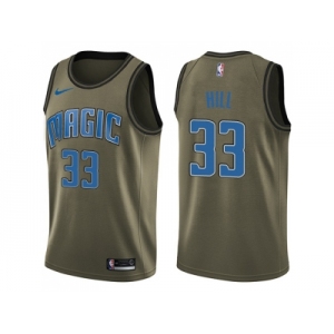 Men Nike Orlando Magic #33 Grant Hill Green Salute to Service NBA Swingman Jersey