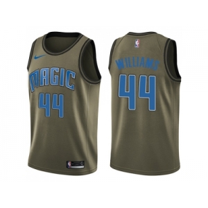 Men Nike Orlando Magic #44 Jason Williams Green Salute to Service NBA Swingman Jersey