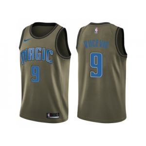 Men Nike Orlando Magic #9 Nikola Vucevic Green Salute to Service NBA Swingman Jersey