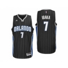 Men Orlando Magic #7 Serge Ibaka Alternate Black New Swingman Jersey