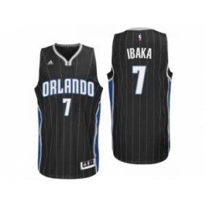 Men Orlando Magic #7 Serge Ibaka Alternate Black New Swingman Jersey