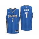 Men Orlando Magic #7 Serge Ibaka Road Blue New Swingman Jersey