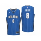 Men Orlando Magic #8 Jeff Green Road Blue New Swingman Jersey