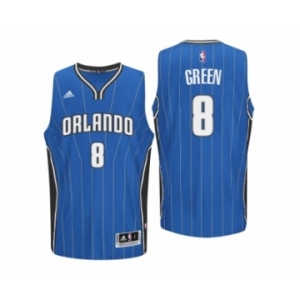 Men Orlando Magic #8 Jeff Green Road Blue New Swingman Jersey