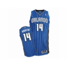 Men's Adidas Orlando Magic #14 D.J. Augustin Authentic Royal Blue Road NBA Jersey