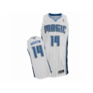 Men's Adidas Orlando Magic #14 D.J. Augustin Authentic White Home NBA Jersey