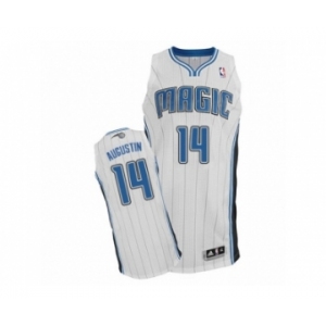 Men's Adidas Orlando Magic #14 D.J. Augustin Authentic White Home NBA Jersey