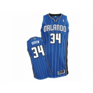 Men's Adidas Orlando Magic #34 Jeff Green Authentic Royal Blue Road NBA Jersey