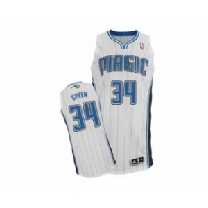 Men's Adidas Orlando Magic #34 Jeff Green Authentic White Home NBA Jersey