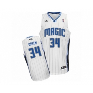 Men's Adidas Orlando Magic #34 Jeff Green Swingman White Home NBA Jersey