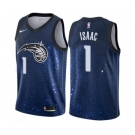 Men's Nike Orlando Magic #1 Jonathan Isaac Swingman Blue NBA Jersey - City Edition