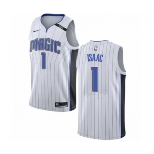 Men's Nike Orlando Magic #1 Jonathan Isaac Swingman NBA Jersey - Association Edition