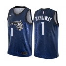 Men's Nike Orlando Magic #1 Penny Hardaway Swingman Blue NBA Jersey - City Edition