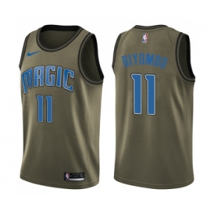 Men's Nike Orlando Magic #11 Bismack Biyombo Swingman Green Salute to Service NBA Jersey