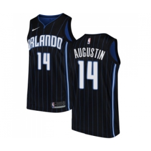 Men's Nike Orlando Magic #14 D.J. Augustin Swingman Black Alternate NBA Jersey Statement Edition