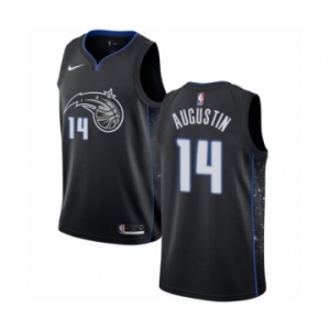 Men's Nike Orlando Magic #14 D.J. Augustin Swingman Black NBA Jersey - City Edition