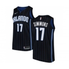 Men's Nike Orlando Magic #17 Jonathon Simmons Swingman Black Alternate NBA Jersey Statement Edition