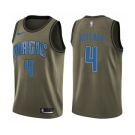 Men's Nike Orlando Magic #4 Arron Afflalo Swingman Green Salute to Service NBA Jersey