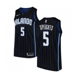 Men's Nike Orlando Magic #5 Marreese Speights Swingman Black Alternate NBA Jersey Statement Edition