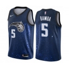 Men's Nike Orlando Magic #5 Mohamed Bamba Authentic Blue NBA Jersey - City Edition