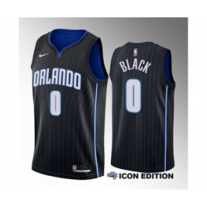 Men's Orlando Magic #0 Anthony Black Black 2023 Draft Association Edition Stitched Basketball Jersey