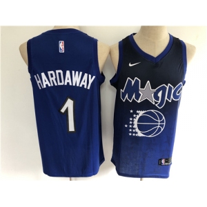 Men's Orlando Magic #1 Penny Hardaway Blue Salute Edition 2021 New Basketball Jersey