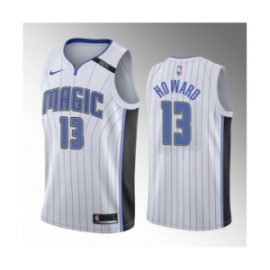 Men's Orlando Magic #13 Jett Howard White 2023 Draft Icon Edition Stitched Basketball Jersey