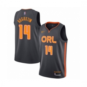 Men's Orlando Magic #14 D.J. Augustin Swingman Charcoal Basketball Jersey 2019-20 City Edition