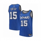 Men's Orlando Magic #15 Vince Carter Authentic Blue Hardwood Classics Basketball Jersey