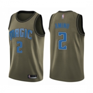 Men's Orlando Magic #2 Al-Farouq Aminu Swingman Green Salute to Service Basketball Jersey