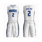 Men's Orlando Magic #2 Al-Farouq Aminu Swingman White Basketball Suit Jersey - Association Edition